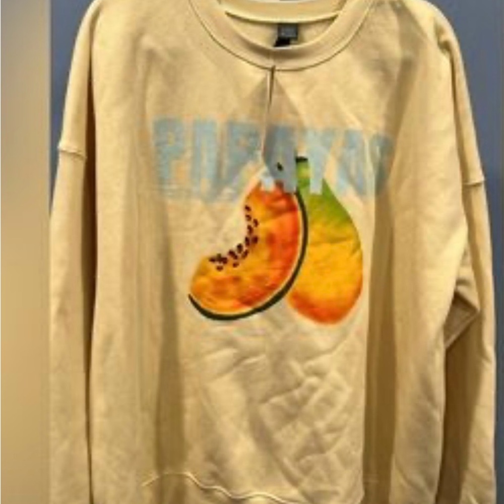 Wild Fable Cream Papayas Graphic Sweatshirt
